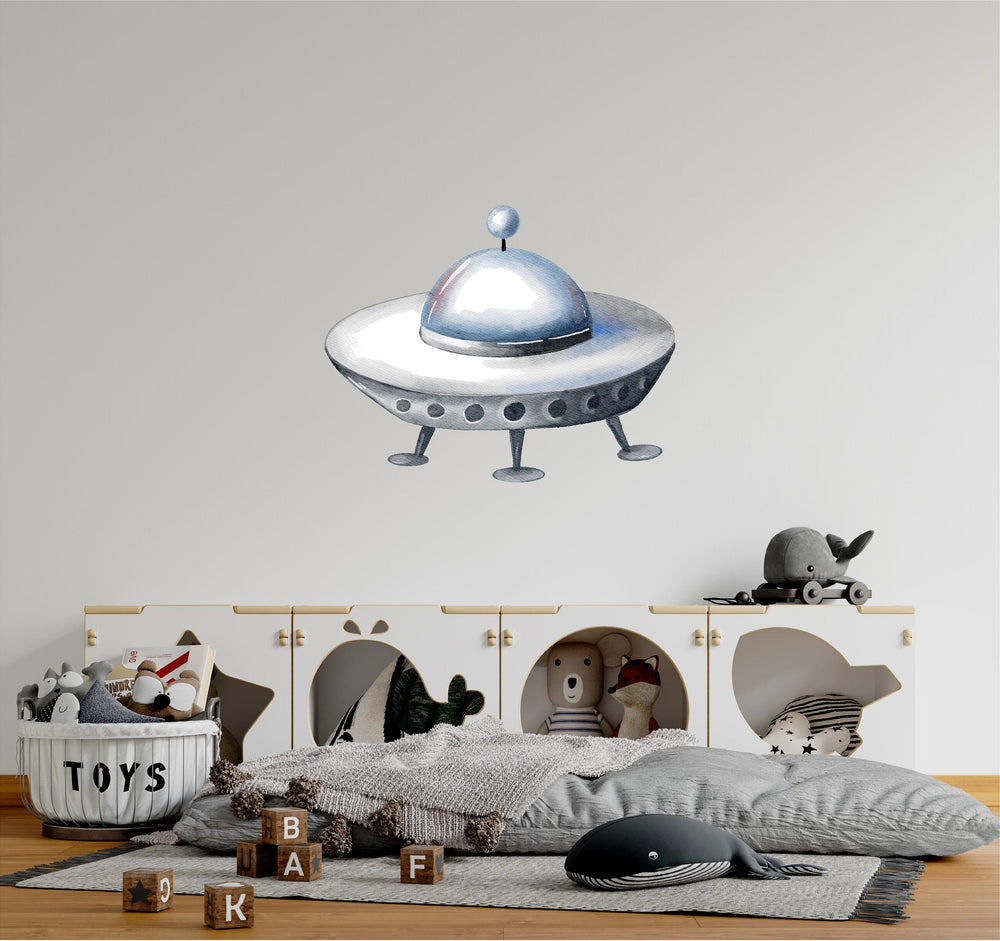 Watercolor UFO 3 Wall Decal