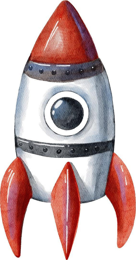 Watercolor Space Shuttle Wall Decal