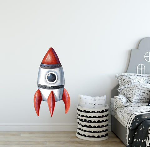 Watercolor Space Shuttle Wall Decal