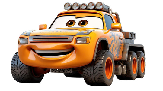 Cartoon Cars Wall Decal Pack  Set of 3