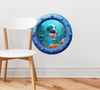 Baby Dolphin | Cartoon Porthole Window Wall Decal