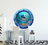 Baby Dolphin | Cartoon Porthole Window Wall Decal