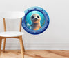 Curious Seal | Cartoon Porthole Window Wall Decal