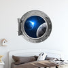 PortScape Earth & Moon 2 | Space Porthole Window Wall Decal