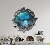 Alien Abduction UFO 2 | 3D Hole In the Wall Decal