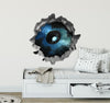Alien UFO 3 | 3D Hole In the Wall Decal