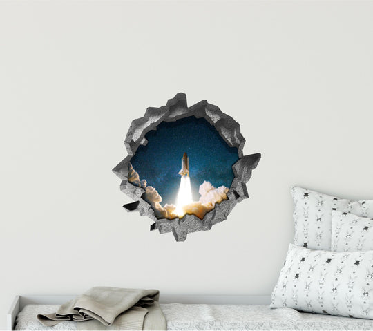 Space Shuttle Launch | 3D Hole In the Wall Decal