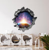 Sunrise Over Earth | 3D Hole In the Wall Decal