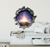 Sunrise Over Earth | 3D Hole In the Wall Decal