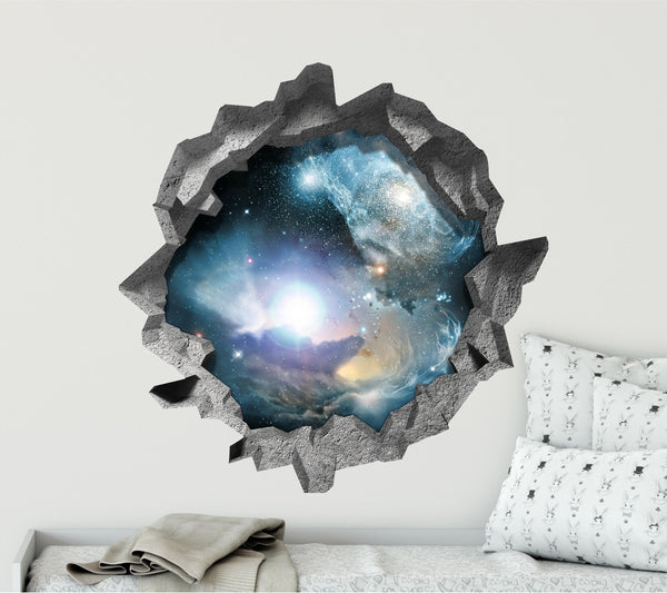 Nebula & Stars Galaxy | 3D Hole In the Wall Decal
