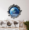 Earth From Moon | 3D Hole In the Wall Decal