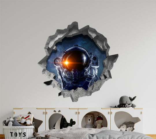 Astronaut In Space 1 | 3D Hole In the Wall Decal
