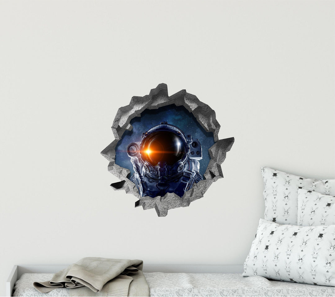 Astronaut In Space 1 | 3D Hole In the Wall Decal