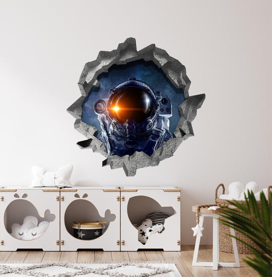 Astronaut In Space 1 | 3D Hole In the Wall Decal