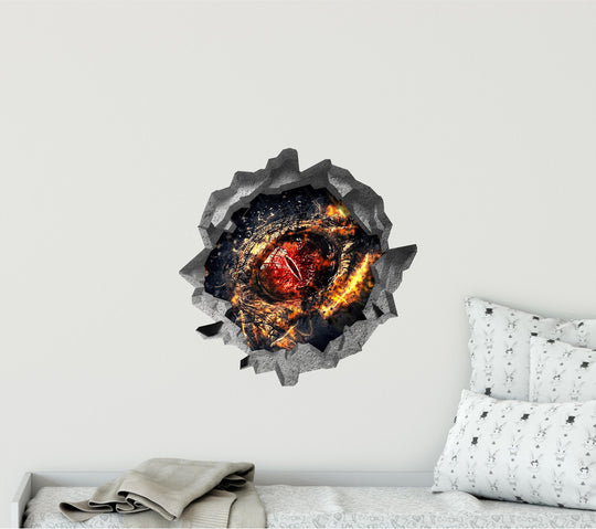 Eye of Dragon | 3D Hole In the Wall Decal