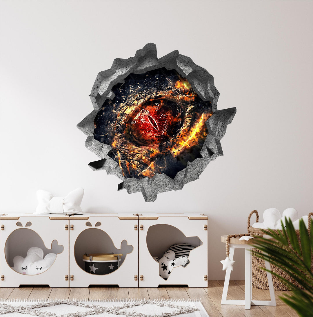 Eye of Dragon | 3D Hole In the Wall Decal