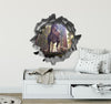 T-Rex & Babies | 3D Hole In the Wall Decal