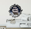 Pirate Ship In Clouds | 3D Hole In the Wall Decal