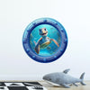 Baby Sea Turtle | Cartoon Porthole Window Wall Decal