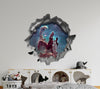Galaxy Pillars of Creation Nebula | 3D Hole In the Wall Decal