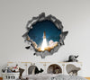 Space Shuttle Launch | 3D Hole In the Wall Decal