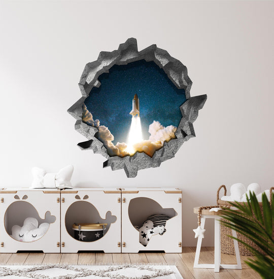 Space Shuttle Launch | 3D Hole In the Wall Decal