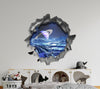 Alien Ice Planet | 3D Hole In the Wall Decal