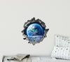 Earth From Moon | 3D Hole In the Wall Decal
