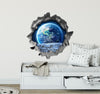 Earth From Moon | 3D Hole In the Wall Decal