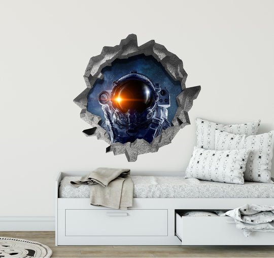 Astronaut In Space 1 | 3D Hole In the Wall Decal