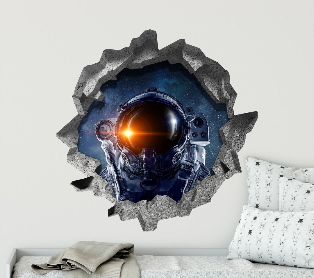 Astronaut In Space 1 | 3D Hole In the Wall Decal
