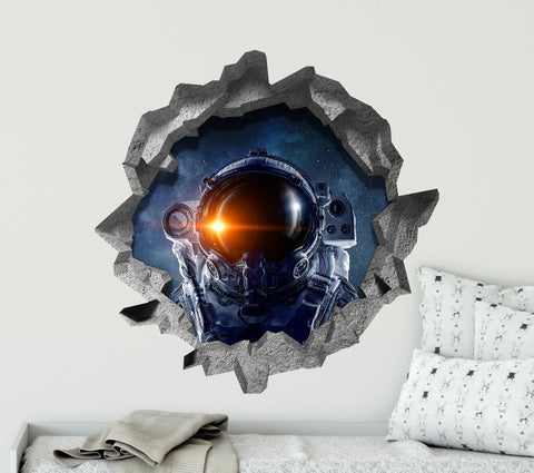 Astronaut In Space 1 | 3D Hole In the Wall Decal