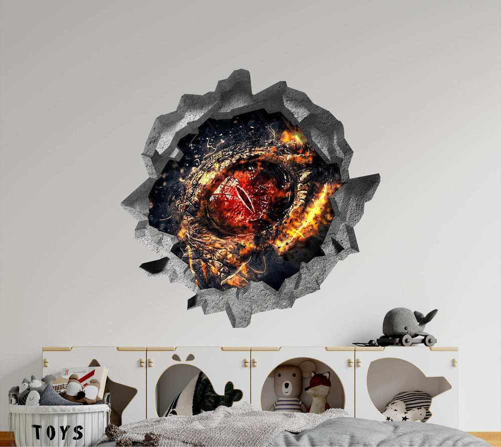 Eye of Dragon | 3D Hole In the Wall Decal