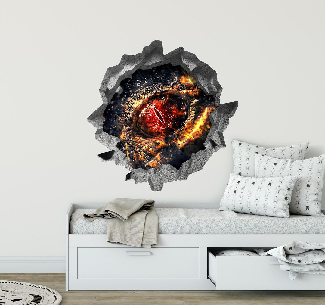 Eye of Dragon | 3D Hole In the Wall Decal