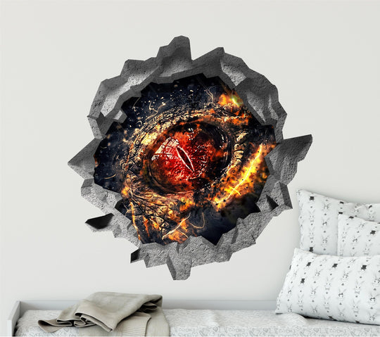Eye of Dragon | 3D Hole In the Wall Decal