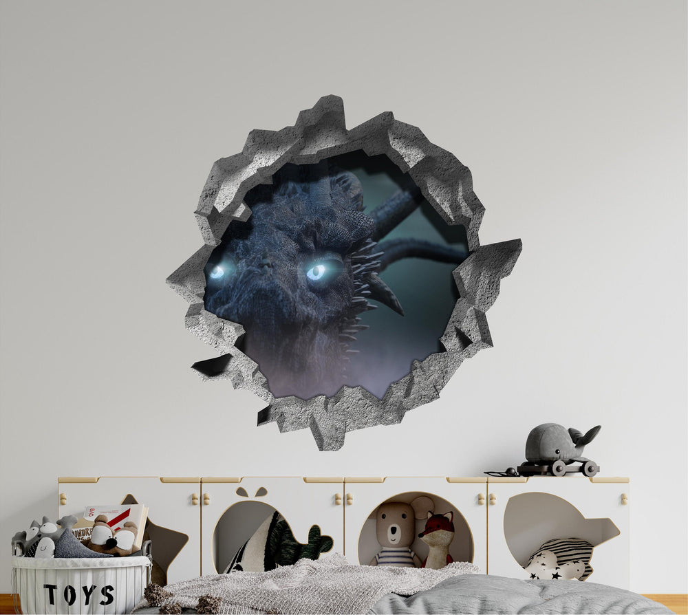 Ice Dragon | 3D Hole In the Wall Decal