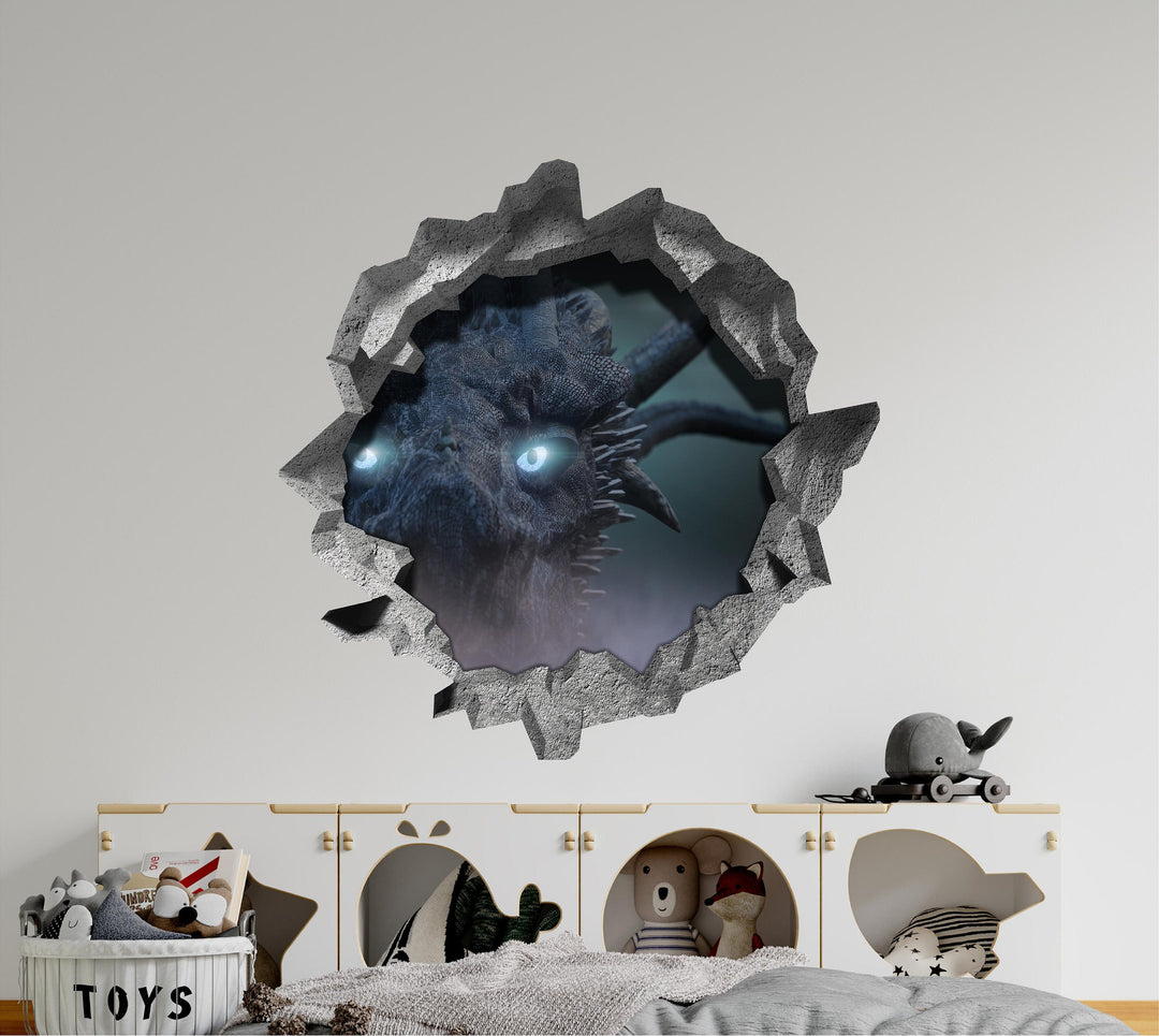 Ice Dragon | 3D Hole In the Wall Decal