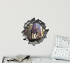 T-Rex & Babies | 3D Hole In the Wall Decal