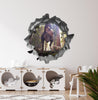 T-Rex & Babies | 3D Hole In the Wall Decal