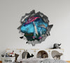 Enchanted Mushroom Swing | 3D Hole In the Wall Decal