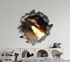 Fire Breathing Dragon | 3D Hole In the Wall Decal