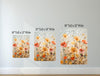 Trash Can Wall Guard Wildflower Removable Decal Sticker Splash/Anti Scuff Guard Wall Protector Floral for Kitchen Decor Repositionable
