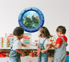 Friendly Manatees | Cartoon Porthole Window Wall Decal