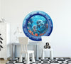Dolphins 2 | Cartoon Porthole Window Wall Decal