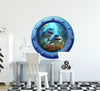 Baby Sharks 2 | Cartoon Porthole Window Wall Decal