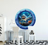 Baby Tiger Shark | Cartoon Porthole Window Wall Decal