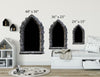Castle Window Wall Decal - Baby Ice Dragon #2 - Fantasy Wall Art - Removable Fabric Wall Sticker - Peel & Stick