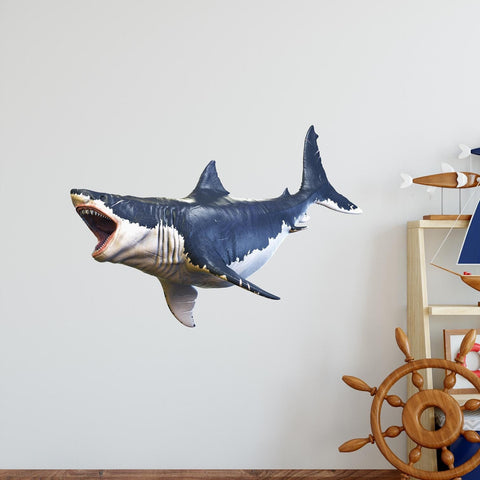 Megalodon Shark #2 Wall Decal Sticker Ocean Under The Sea Kids Room Decor Boys Bedroom Birthday Gift Man Cave Decor Prehistoric Extinct