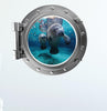 PortScape Manatee & Cub | Ocean Porthole Window Wall Decal