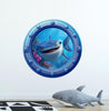 Whale Shark | Cartoon Porthole Window Wall Decal